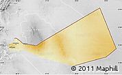 Physical Map of Mafraq, lighten, desaturated