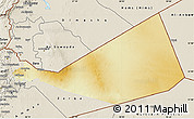 Physical Map of Mafraq, shaded relief outside