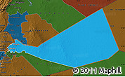 Political Map of Mafraq, darken