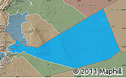 Political Map of Mafraq, semi-desaturated