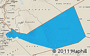 Political Map of Mafraq, shaded relief outside