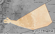 Satellite Map of Mafraq, darken, desaturated