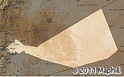 Satellite Map of Mafraq, darken