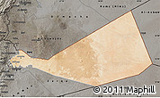 Satellite Map of Mafraq, darken, semi-desaturated