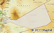 Shaded Relief Map of Mafraq, physical outside