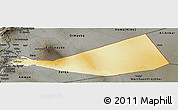 Physical Panoramic Map of Mafraq, darken, semi-desaturated