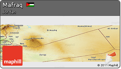 Physical Panoramic Map of Mafraq