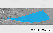 Political Panoramic Map of Mafraq, desaturated