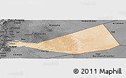 Satellite Panoramic Map of Mafraq, darken, desaturated