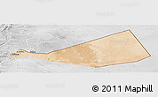 Satellite Panoramic Map of Mafraq, lighten, desaturated
