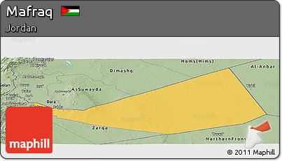 Savanna Style Panoramic Map of Mafraq