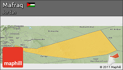 Savanna Style Panoramic Map of Mafraq