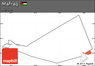 Blank Simple Map of Mafraq, cropped outside