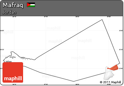 Blank Simple Map of Mafraq, cropped outside