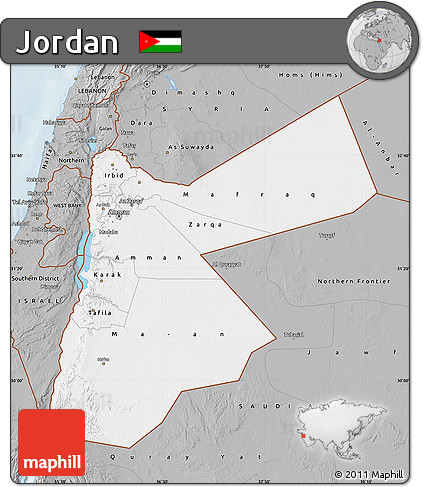 Gray Map of Jordan