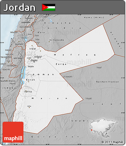 Gray Map of Jordan
