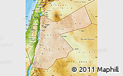 Satellite Map of Jordan, physical outside