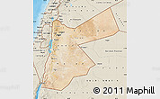 Satellite Map of Jordan, shaded relief outside