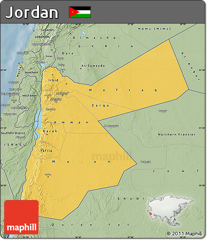 Savanna Style Map of Jordan