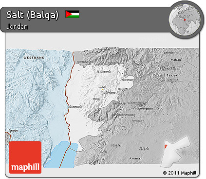 Gray 3D Map of Salt (Balqa)