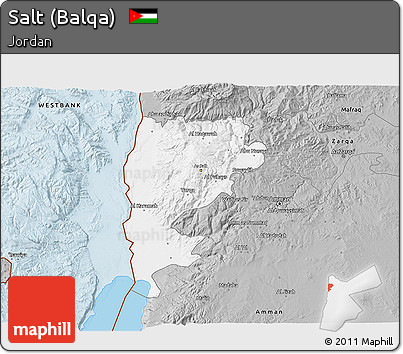 Gray 3D Map of Salt (Balqa)