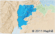 Political 3D Map of Salt (Balqa), lighten