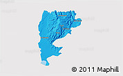 Political 3D Map of Salt (Balqa), single color outside