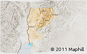 Satellite 3D Map of Salt (Balqa), lighten, semi-desaturated