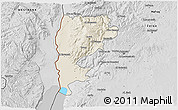 Shaded Relief 3D Map of Salt (Balqa), desaturated