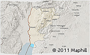 Shaded Relief 3D Map of Salt (Balqa), semi-desaturated