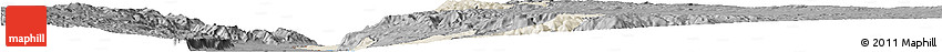 Shaded Relief Horizon Map of Salt (Balqa), darken, desaturated
