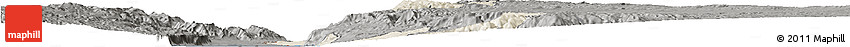 Shaded Relief Horizon Map of Salt (Balqa), darken, semi-desaturated