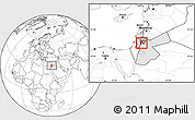 Blank Location Map of Salt (Balqa), highlighted country