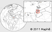 Blank Location Map of Salt (Balqa)