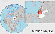Gray Location Map of Salt (Balqa), highlighted country