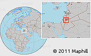 Gray Location Map of Salt (Balqa)