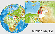 Physical Location Map of Salt (Balqa), highlighted country