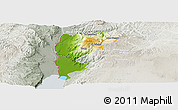 Physical Panoramic Map of Salt (Balqa), lighten, semi-desaturated