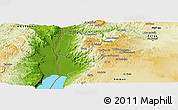 Physical Panoramic Map of Salt (Balqa)