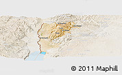 Satellite Panoramic Map of Salt (Balqa), lighten