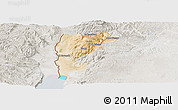 Satellite Panoramic Map of Salt (Balqa), lighten, semi-desaturated