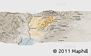 Satellite Panoramic Map of Salt (Balqa), semi-desaturated