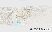 Shaded Relief Panoramic Map of Salt (Balqa), lighten