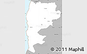 Gray Simple Map of Salt (Balqa)