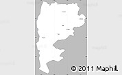 Gray Simple Map of Salt (Balqa), single color outside