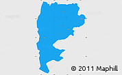 Political Simple Map of Salt (Balqa), single color outside