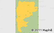 Savanna Style Simple Map of Salt (Balqa), single color outside