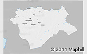 Gray 3D Map of Aktyubinsk, single color outside