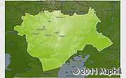 Physical 3D Map of Aktyubinsk, darken