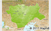 Physical 3D Map of Aktyubinsk, satellite outside